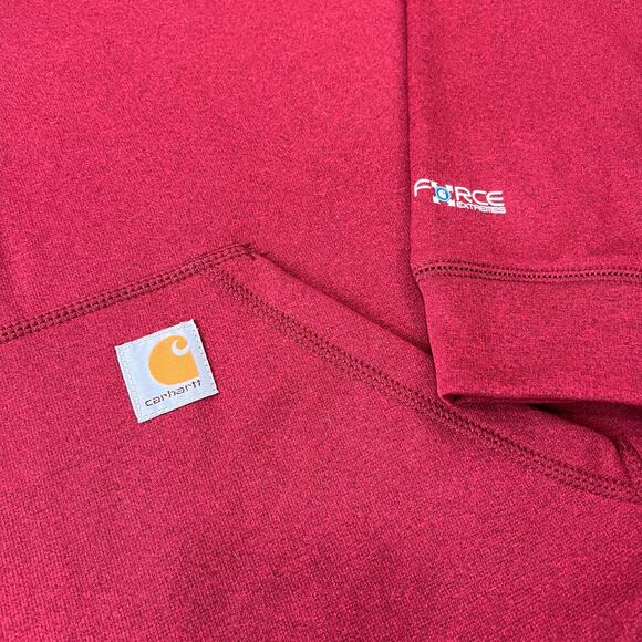 Carhartt Force Red 1/4 Zip Fleece lined sweatshirt men’s size XL Relaxed Fit - Picture 6 of 6